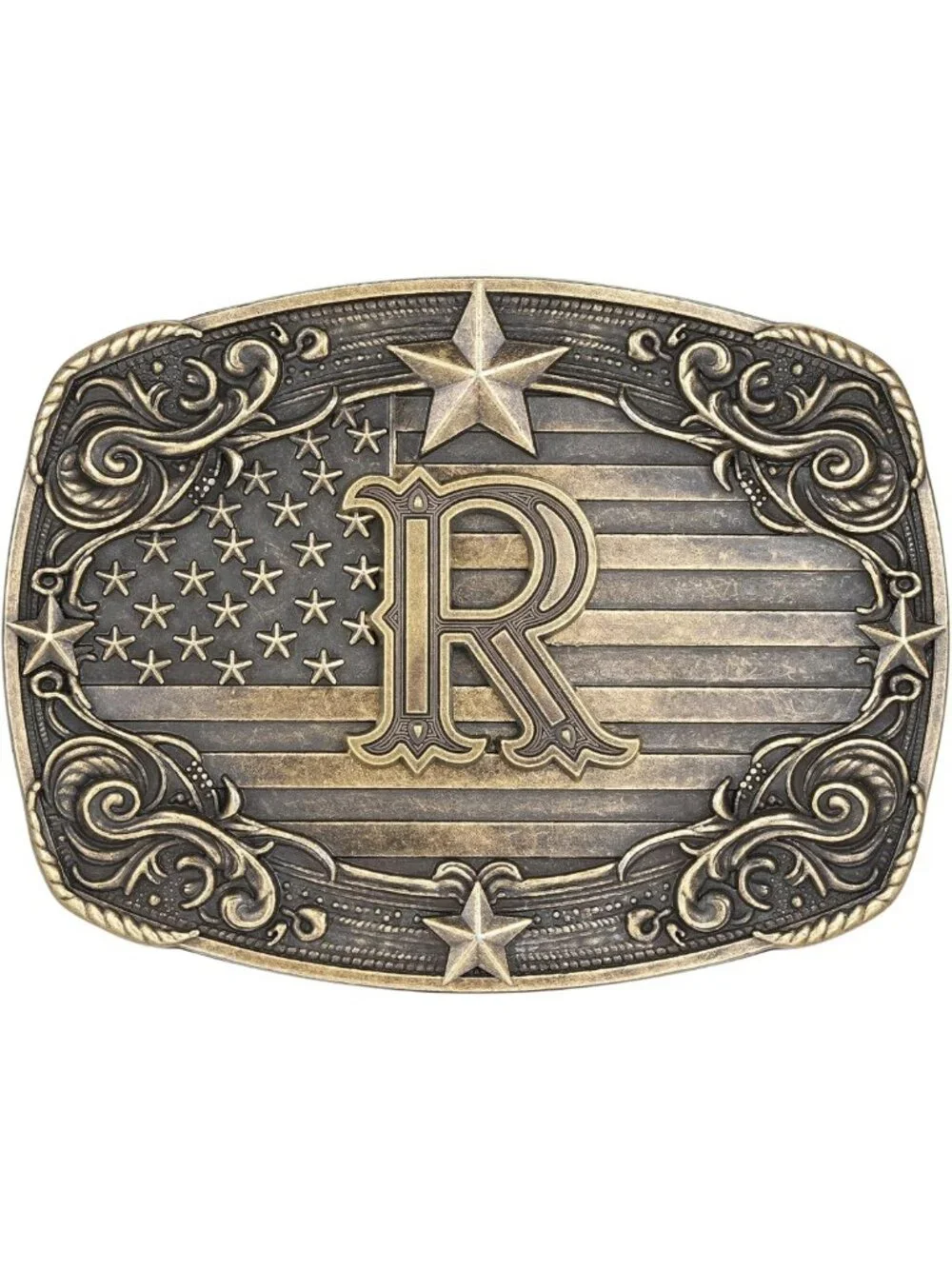 Personalized Cowboy Belt Buckle A-Z | Solid Zinc Alloy Western Style for Men